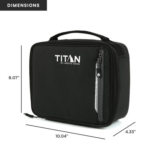 Titan Fridge Cold Lunch Box With 2 350g Ice Walls®, Black Ice