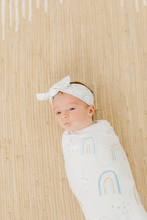 Copper Pearl Large Premium Knit Baby Swaddle Receiving Blanket Skye