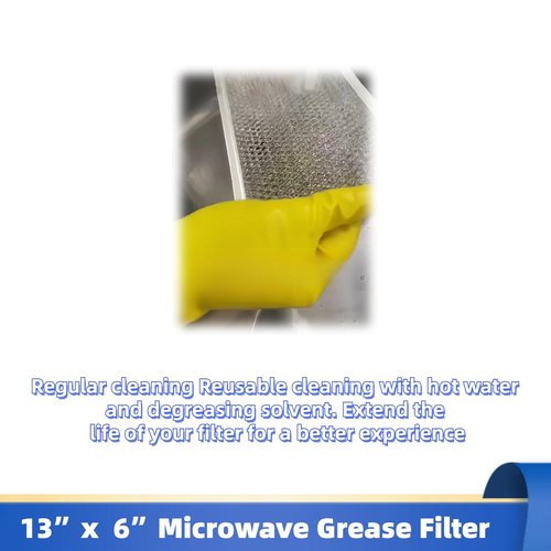 QKWL High-Efficiency Microwave Grease Filter (2-Pack) - Exact Replacement for Whirlpool W10208631A - 13x6 Inches, Easy Install, Universal Fit