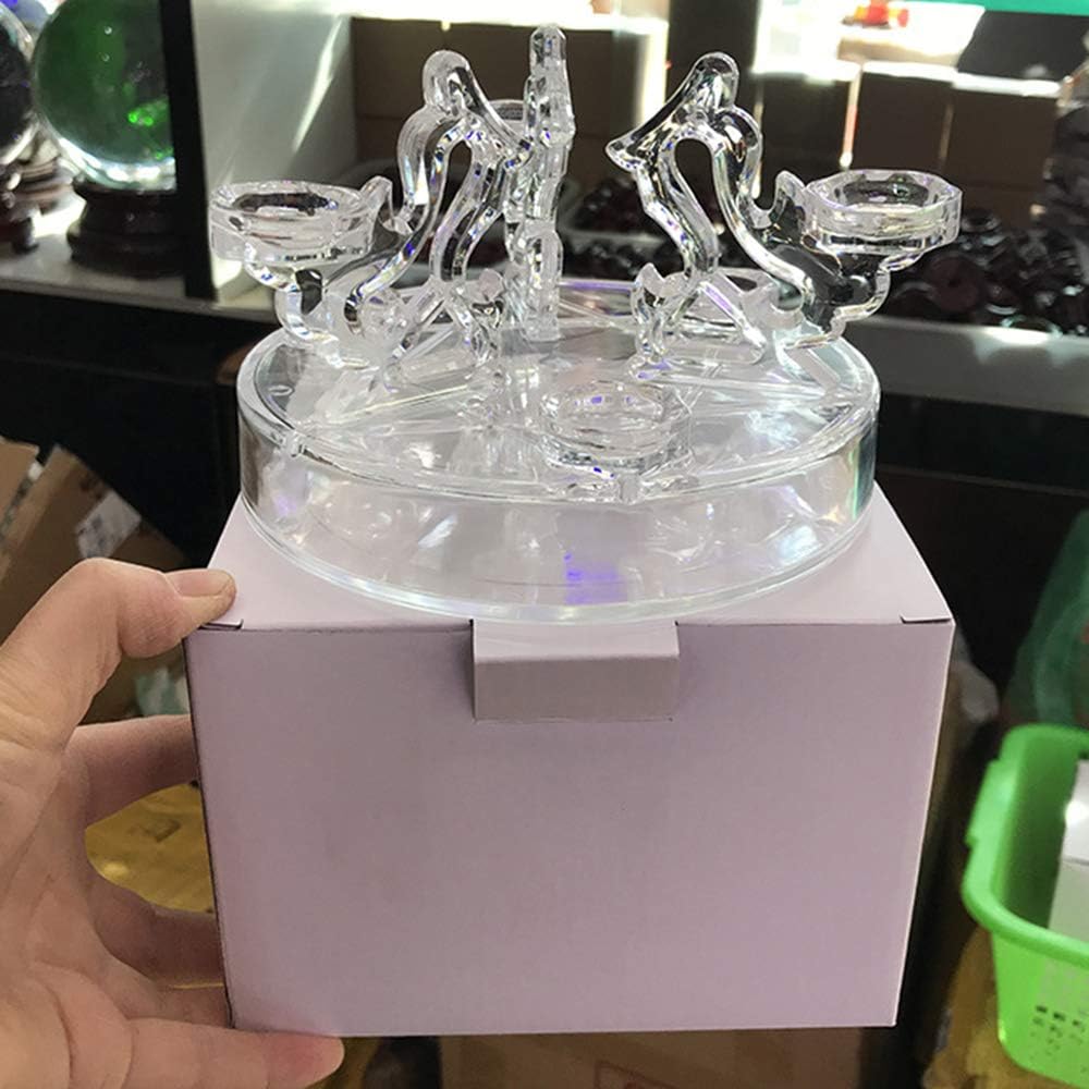 Skiennix Acrylic Crystal Ball Display Stand - Transparent Glass Holder for 7 Sphere Ornaments