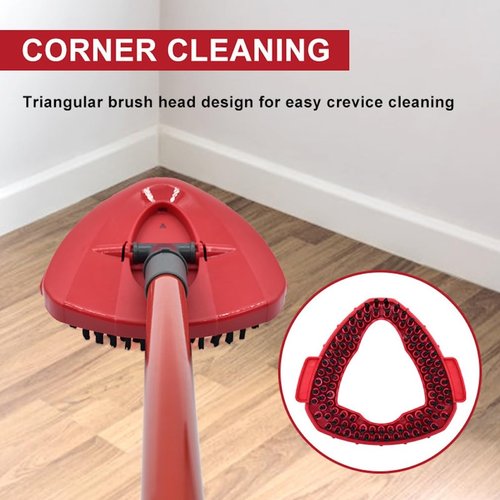 Funtin 2-Pack Mop Scrub Brush Head Compatible with Ocedar EasyWring 1-Tank Spin System, Shower Floor Scrubber for Bathroom Kitchen, Not Fit RinseClean (1-Tank (2-Pack))