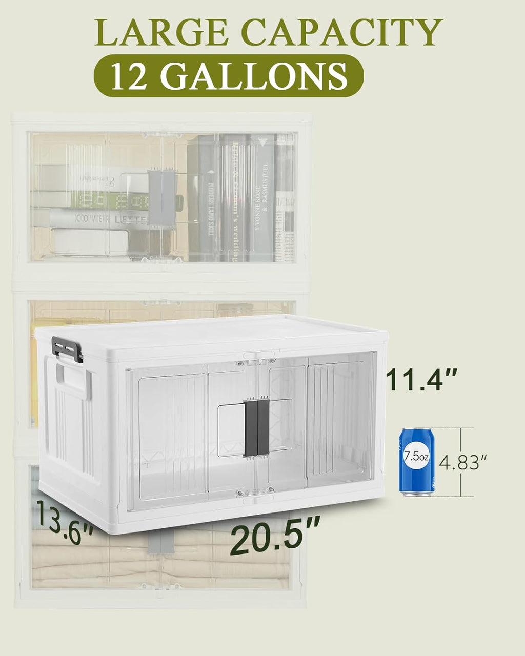 OlarHike 48QT Lockable Storage Bins - Durable Lids, 9 Pack for Organized Storage Solutions