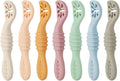 PandaEar Baby Spoons - 7 Pack Soft Silicone Self-Feeding Utensils for Toddlers | BPA-Free, Easy-Grip Design