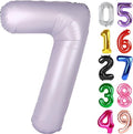 Lilac Number 7 Foil Balloon - 40 Inch Giant 7th Birthday Party Decoration for Kids
