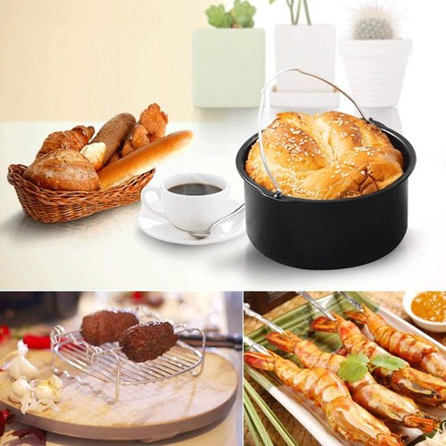 Gowise Air Fryer Accessories Set - 12-Piece Compatible Kit for 4-5.8 QT Models | Cosori, Phillips, Ninja, Cozyna