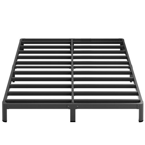 Yicensen 8 Inch Queen Bed Frame Rounded Corner No Box Spring Needed, Heavy Duty Metal Queen Size Platform Bed Frame, Easy Assembly, Noise Free, Black