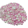 Edible White & Pink Sugar Pearls by [Brand Name] - 120G Candy Sprinkles for Cakes & Cupcakes