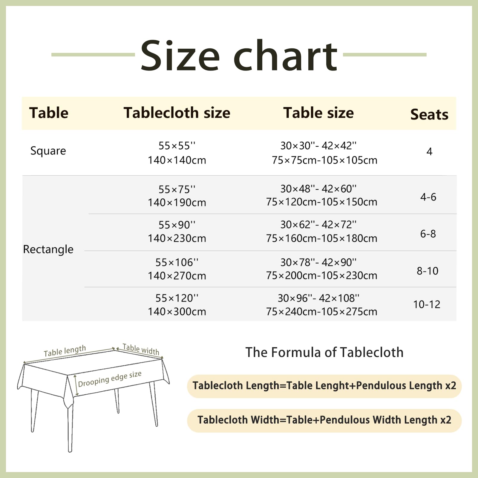 Alsoo Embroidered Tablecloth Square 55 x 55 Inch, Farmhouse Otanical Floral Table Cloth Waterproof Washable Cotton Linen Fabric for Kitchen Dining Festival