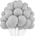 Voircoloria 110pcs Gray Balloons - 12 Inch Grey Latex Party Balloons for Celebrations & Events