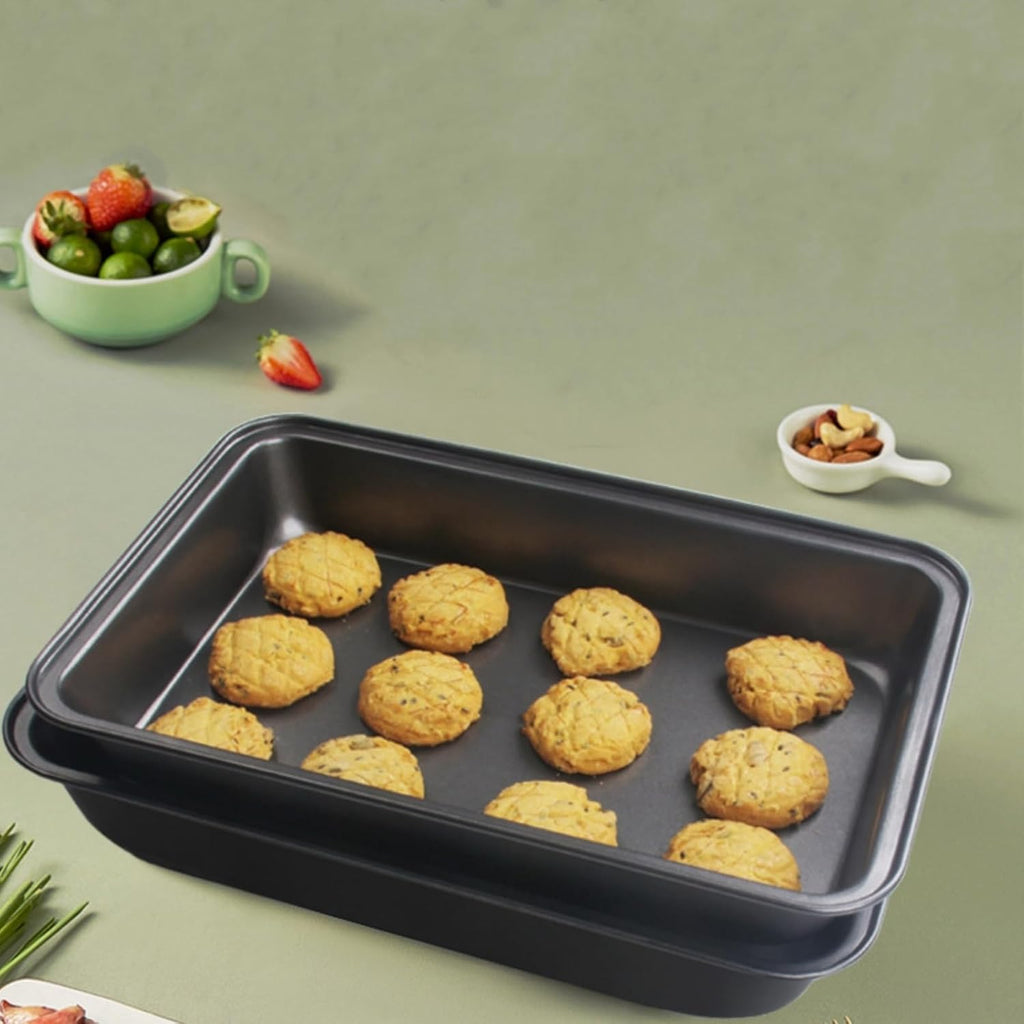 Regine Switzerland Non-Stick Rectangular Cake Pan Set - 9 x 13 Inch Deep Bakeware for Brownies & Lasagna