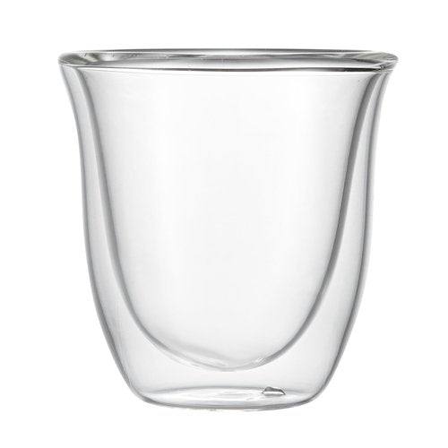 Restaurantware Coffee Cup 12 Pack of 2.72 oz Insulated Double-Wall Glass Borosilicate Coffee Cup Espresso Shot Dishwasher Safe For Hot Drinks