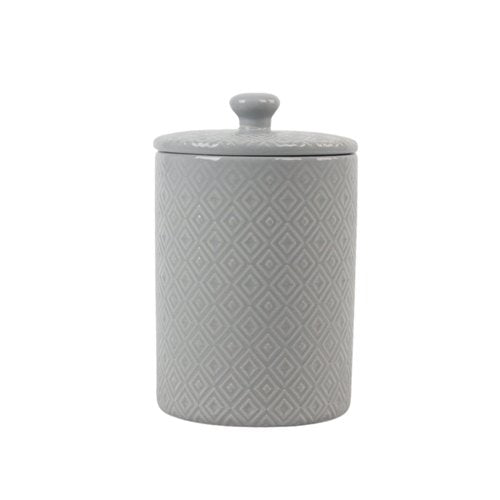 10 Strawberry Street Diamond 3 Piece Canister Set, Gray