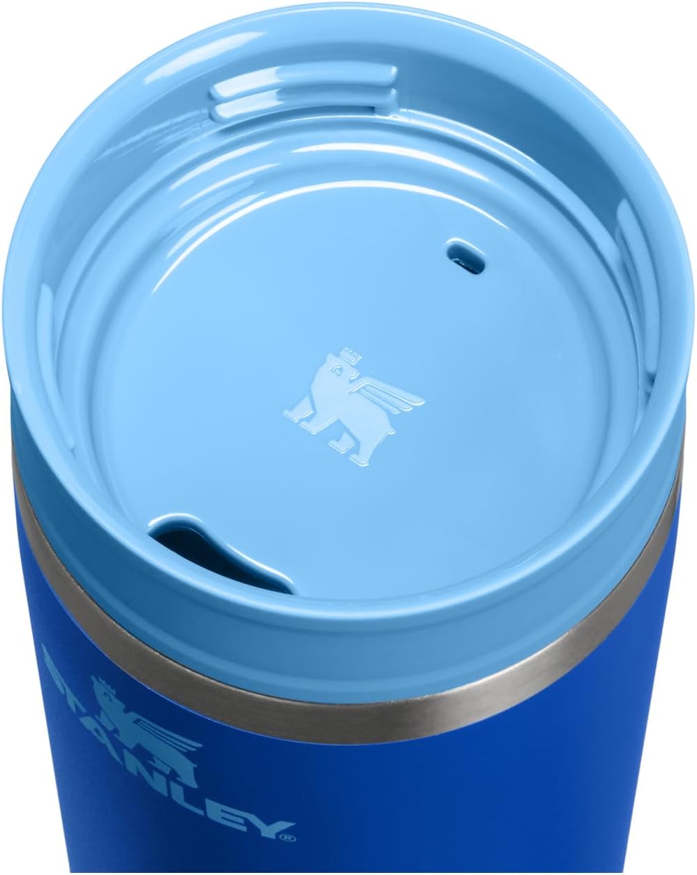 STANLEY Cafe To Go Travel Mug - 16 oz Insulated Stainless Steel Tumbler | Leakproof Lid | Cobalt