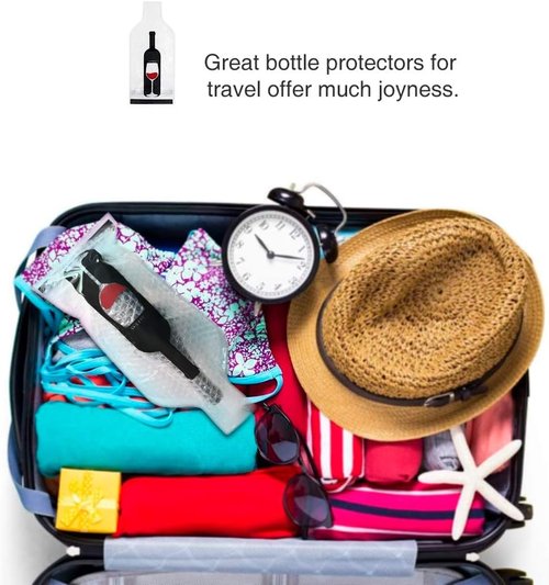 10 Set Wine Bags for Travel, Wine Bottle Travel Protector Bags, Wine Travel Bags for Wine Bottles Airplane, Wine Packaging Skins Sleeves for Air, Car and Cruise Travel