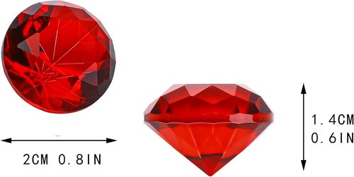 HDCRYSTALGIFTS 36pcs Multi-Color Art Glass Diamonds - Elegant Crystal Gems for Weddings & Parties