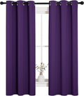 NICETOWN Thermal Curtains - Insulated Blackout Draperies with Triple Weave | Set of 2, 34 x 63 Inch, Royal Purple