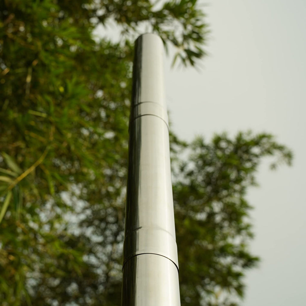 SoloWilder Wood Stove Pipe 2.36inch Thickened Straight Chimney Flue for Camping Stove Exhaust Lengthen 32cm/12.6inch