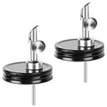 Auto-locking Flip Dispenser Spouts Moonshine Pour Cap,for Regular Mouth 2.75Inch Mason Jar, Free Flow Canning Jar Pouring, for Olive Oil Vodka Moonshine Liquid Salad Dressing,No Jar(Black)