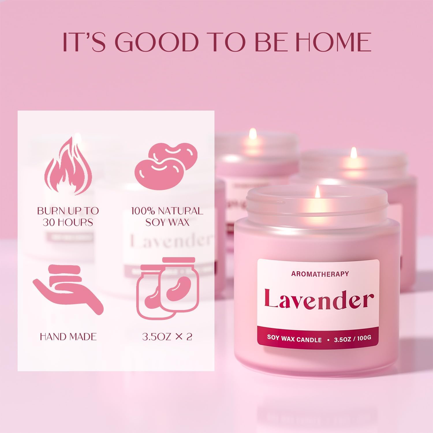 Regine Switzerland Scented Candles - Relaxing Lavender & Vanilla Aromatherapy Gift Set | 2 Pack
