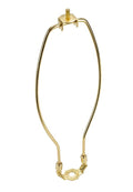 Aspen Creative 20004-1 12" Lamp Harp with Saddle in Polished Brass Finish