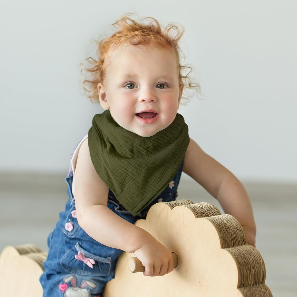 Skiennix Muslin Receiving Blankets - Breathable Neutral Swaddle Wraps for Newborns | 5 Pack Bright Leaves