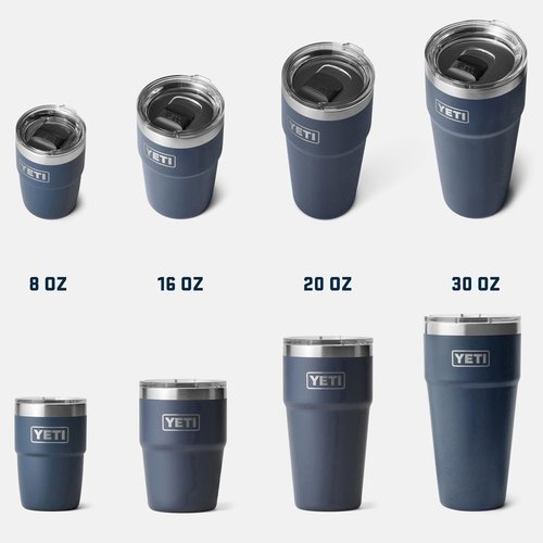 YETI Rambler 16 oz Stackable Tumbler, Vacuum Insulated, Stainless Steel with MagSlider Lid, Black Stone