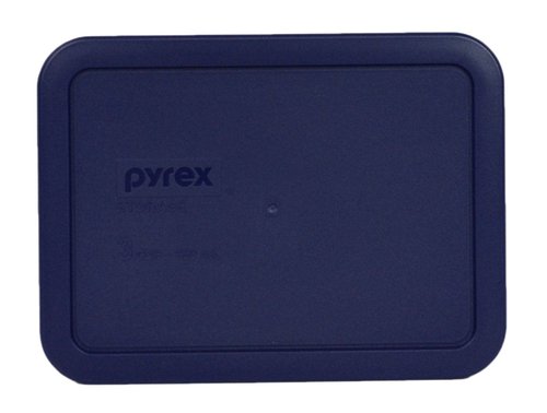 Pyrex 7210-PC 3-Cup Blue Food Storage Replacement Lid (3-Pack) - Made in USA