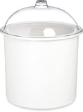 Carlisle Coldmaster Ice Cream Server - Insulated 3 Gallon Crock with Lid for Kitchens | White Plastic