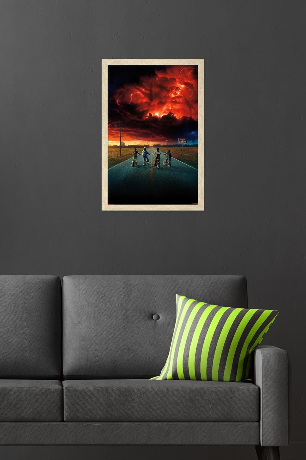 Netflix Stranger Things: Season 2 - Key Art Wall Poster, 22.4L" x 14.7W", Blonde Framed Version