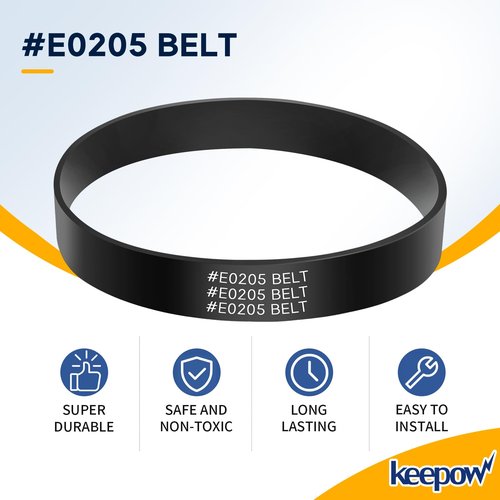 KEEPOW Replacement Belt Compatible with Eureka Vacuum Belt, Part E0205 Power Speed Vacuum Belts Fit for Eureka Model NEU280, NEU182A, NEU202, NEU182B, NEU188A, NEU181A, NEU182, NEU188B (3 Pack)