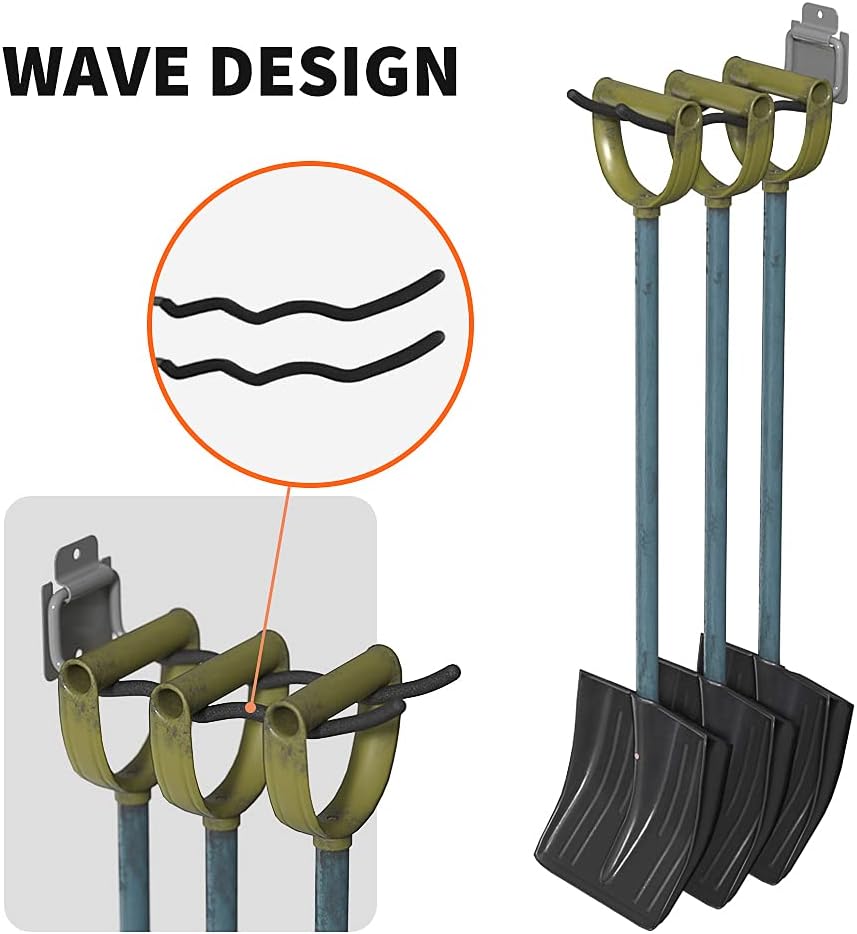 TORACK Garage Hooks - Heavy Duty 12" Steel Tool Organizer | 4 Pack Wall Mount Storage for Tires, Ladders & Tools