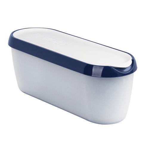 Tovolo Ice Cream Containers for Homemade Ice Cream Glide A Scoop Ice Cream Tub for Reusable Frozen Treats, 1.5 Quart BPA Free Insulated Freezer Safe Container with Lid, Deep Indigo