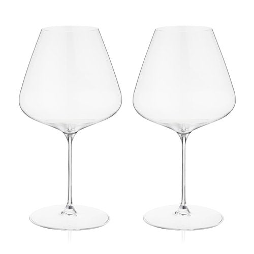 Spiegelau Definition Burgundy Wine Glasses Set of 2 – Large Bowl Red Wine Glasses for Pinot Noir & Burgundy – Lead-Free Crystal Stemware for Home Bar & Entertaining