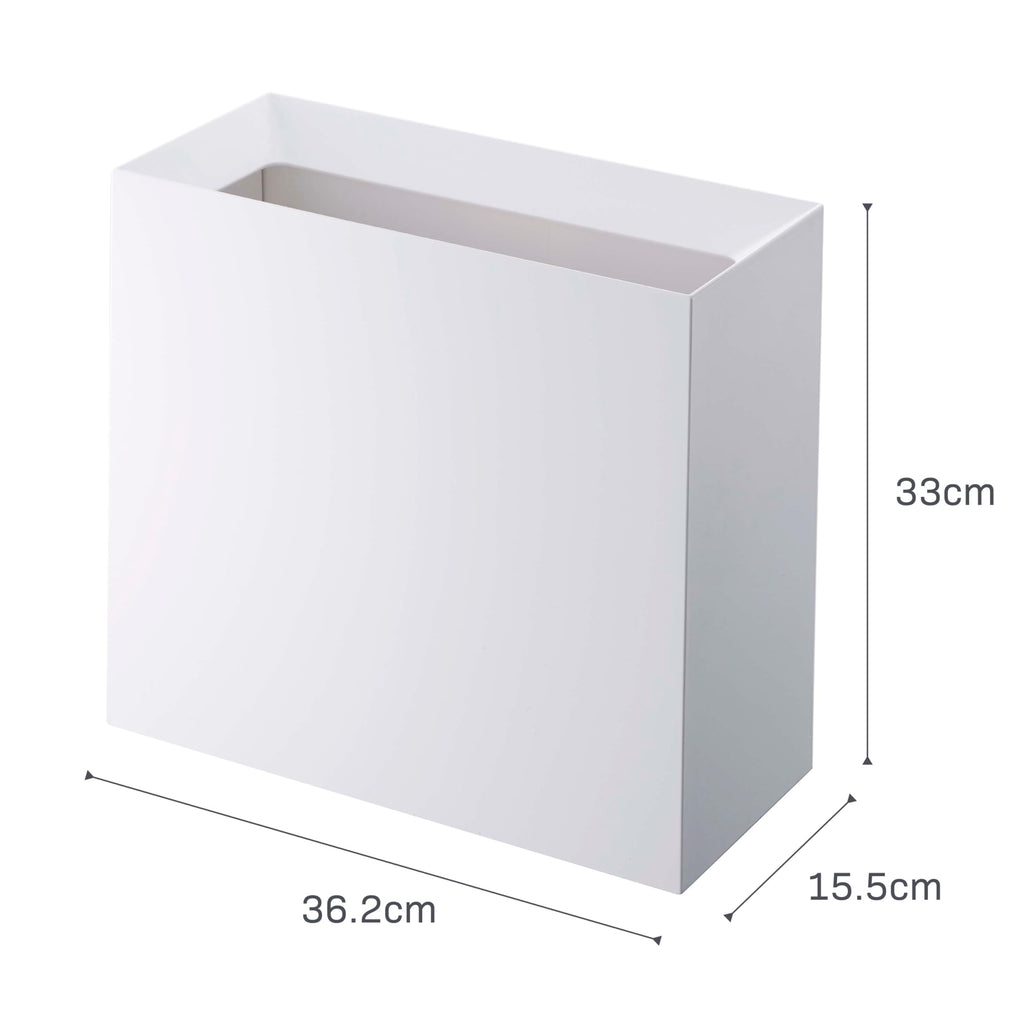 YAMAZAKI Home Tower Trash Can - Modern Garbage Waste Basket with Handle for Kitchen Bedroom Bathroom Office - Abs Plastic - 4 Gallons, 15 Liters