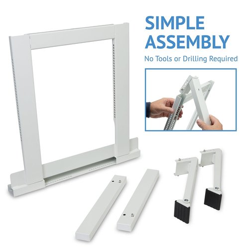 Ivation Air Conditioner Support Bracket, No Tools or Drilling Required - Easy to Install Window AC Mount - Heavy Duty Steel, Holds Up to 200lbs - Fits Single Or Double Hung Windows 19.25H by 17.25L