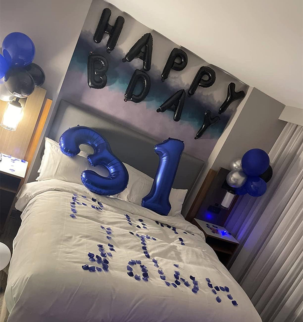 Number 3 Balloon - 40 Inch Navy Blue Birthday Decoration for Three-Year-Old Celebrations