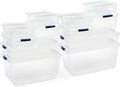Rubbermaid Clear Storage Bins - Stackable 16-Pack with Latching Lids | BPA-Free, Made in USA