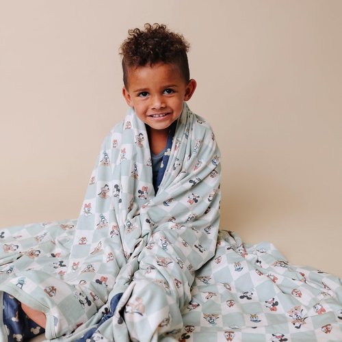 Copper Pearl Jumbo Premium Knit 3 Layer Stretchy Throw Blanket Mickey Mouse & Friends