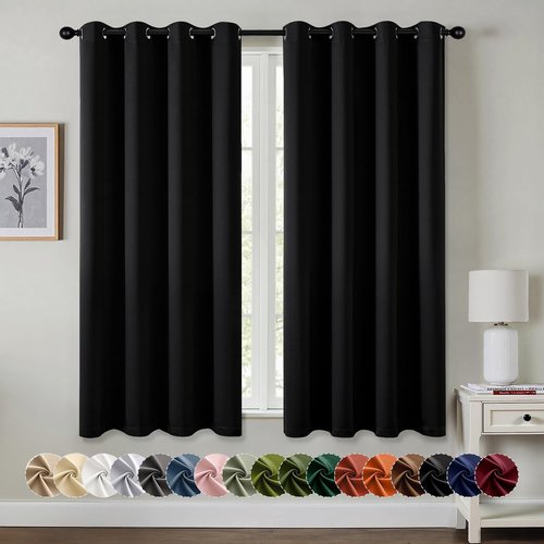 MIULEE Blackout Curtains - Thermal Insulated Room Darkening Drapes | 63-Inch Grommet Panels, Noise Reduction