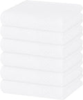 Homaxy Kitchen Dish Towels - 100% Cotton Waffle Weave, Ultra Soft & Absorbent, 13 x 28 Inches, 6-Pack | White