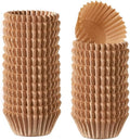 GUSTO Kraft Mini Cupcake Liners - 500 Pcs Food Grade, Grease-Proof Baking Cups for Muffins & Cupcakes