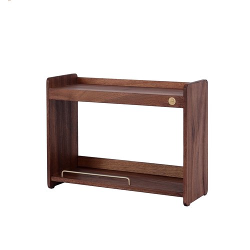 KAOTGOT Coffee Mug Holder Wooden Cup Rack Mug Display Shelf Coffee Cup Holder for Countertop with 2 Tier Wood Coffee Mugs Holder for Kitchen Coffee Cup Storage