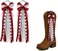 Skiennix Boot Charms - 2 Pcs Detachable Cowboy Accessories with Lace Bowknot for Women