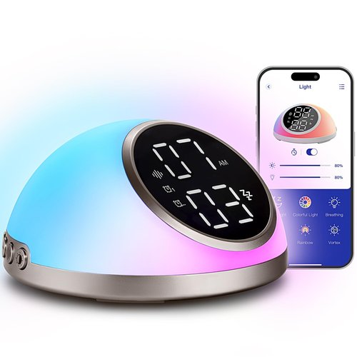 Fansbe Direct Alarm Clocks Up to 10 Alarms Alarm Clock for Bedroom, White