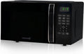 Skiennix 0.7 Cu Ft Microwave - Compact Black Mini Oven with Digital Display & Auto Defrost Function