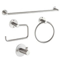BVL Towel Racks for Bathroom 4 Pieces,Brushed Nickel Stainless Steel Bathroom Accessories Set Wall Mounted Included 24 Inches Towel bar,Towel Holder,Toilet Paper Holder,Robe Hook