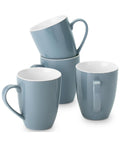 BTaT- Porcelain Coffee Mugs Set, 16 Ounces, 4 Pack, Gray Ceramic Coffee Mugs with Handle, Restaurant Cups for Mocha, Tea, Cappuccino, Cocoa, Cereal, Mug Gift Set, Dishwasher Safe