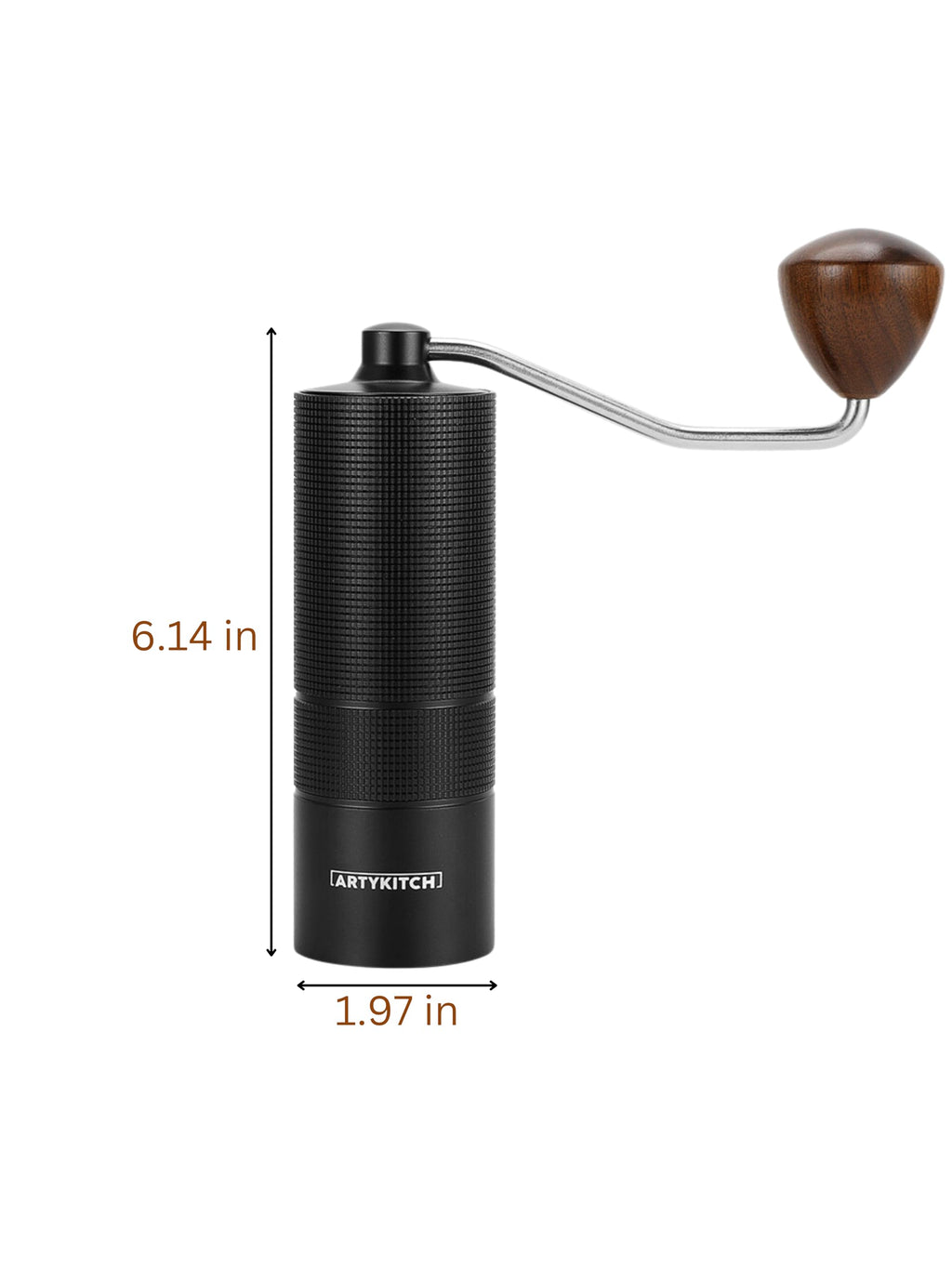 Manual Coffee Grinder - Portable Stainless Steel Burr Hand Grinders for Coffee Bean - Best Adjustable Espresso Maker for Camping Kitchen