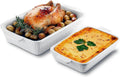 **Ceramic Baking Dish Set - 2-Piece Oven Safe Casserole Pans for Lasagna & Cake | White 4.4QT & 1.8QT**