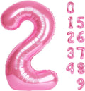 Skiennix 40-Inch Pink Number Balloons - Perfect for 2nd, 12th, 21st Birthday Celebrations & Events